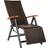 tectake Aluminium rattan garden chair with footrest Reclining Chair