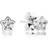 Pandora Star Shine Earrings - Silver/Transparent