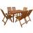 vidaXL 42611 Matgrupp, 1 Bord inkl. 6 Stolar