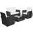 vidaXL 42642 Loungeset, 1 Bord inkl. 2 Stolar & 1 Soffor