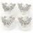 Avalaya Crystal Butterfly Spiral Twist Hair Pins 4-pack