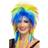 Smiffys 80's Rainbow Punk Wig Multi-Coloured