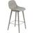 Muuto Fiber Wood Base with Backrest Barstol 87.5cm