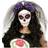 Widmann Headband 6 Rose Skull & Veil