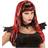 Widmann Striped Halloween Wig Black/Red