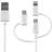Deltaco USB A-USB B Micro/USB C/Lightning 0.5m