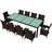 vidaXL 42569 Matgrupp, 1 Bord inkl. 10 Stolar