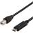 Deltaco 2.0 USB C - USB B M-M 2m
