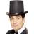 Smiffys Stovepipe Topper Hat Black