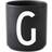 Design Letters Black Porcelain Coffee Cup