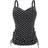 Panache Anya Spot Tankini Top - Black/White