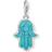 Thomas Sabo Hand of Fatima Charm Pendant - Silver/Turquoise