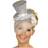 Smiffys Fever Mini Top Hat on Headband Silver