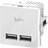 Lauritz Knudsen LK Fuga Dobbelt 5V USB-lader 2.1A 1 modul - Hvid