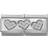 Nomination Composable Classic Double Link 3 Hearts Charm - Silver/Transparent