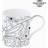 Bravissima Kitchen Kitchen's Deco Black White Coffee Cup