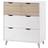 LPD Furniture Stockholm White/Oak Chest of Drawer 82x90cm
