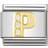 Nomination Composable Classic Link Letter P Charm - Gold/Silver/White