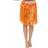 Smiffys Hawaiian Hula Skirt with Flowers Neon Orange