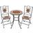 tectake Mosaic garden furniture set 2 chairs + table Ø 60 cm Bistro Set, 1 Table incl. 2 Chairs