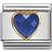 Nomination Classic Multifaceted Heart Link Charm - Silver/Gold/Blue