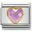 Nomination Classic Multifaceted Heart Link Charm - Silver/Gold/Pink