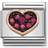 Nomination Composable Classic Link Heart Charm - Rose Gold/Red