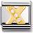 Nomination Composable Classic Link Letter X Charm - Silver/Gold/White
