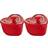 Staub Heart Set med lock 2 delar