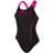 Speedo Gala Logo Medalist Swimsuit - Black/Pink