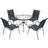 vidaXL 43318 Matgrupp, 1 Bord inkl. 4 Stolar