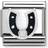 Nomination Horseshoe Stainless Steel/Silver/Enamel Charm - Silver/Black/Transparent