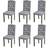 vidaXL 272247 6-pack Køkkenstol 95cm