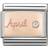 Nomination Composable Classic April Link Charm - Silver/Rose Gold/Diamond