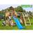 Jungle Gym Chalet Playtower with Climb Module & 1 Swing