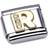 Nomination Composable Classic Link Letter R Charm - Silver/Gold/Transparent