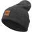 Urban Classics Leatherpatch Long Beanie - Charcoal