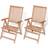 vidaXL 43029 2-pack Garden Dining Chair