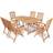 vidaXL 43032 Patio Dining Set, 1 Table incl. 6 Chairs