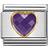Nomination Composable Classic Multifaceted Heart Link Charm - Silver/Gold/Violet