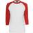 Urban Classics Contrast 3/4 Sleeve Raglan T-shirt - White/Red