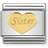 Nomination Composable Classic Link Sister Heart Charm - Silver/Gold