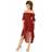 Leg Avenue Gauze Peasant Dress Burgundy