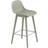 Muuto Fiber Wood Base with Backrest Bar Stool 97.5cm