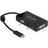 DeLock USB C-VGA/HDMI/DVI M-F 0.1m