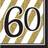 Partytajm Napkins 60 Years Black/Gold 16-pack