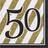 Partytajm Napkins 50 Years Gold/Black 16-pack