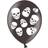 Amscan Latex Ballon Fright Night 4-Sided Black/White 6-pack