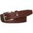 Tommy Hilfiger Denton Rounded Buckle Leather Belt - Dark Tan