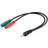 Goobay 3.5 mm - 2x3.5 mm Adapter M-F 0.3m